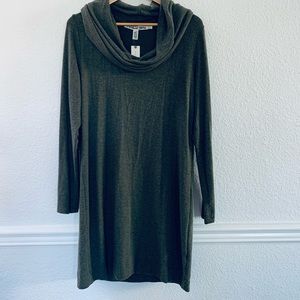 Anthro Michael Stars cowl neck sweater dress tunic green large